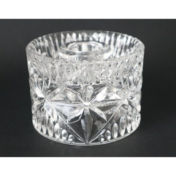 2 Vintage Glass Candlestick or Pillar Candle Holders Trinket/Pin Cup - Picture 2 of 5